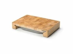 CONTINENTA Schneidbrett Mit Schublade Aus Gummibaum 48 Cm X 33 Cm