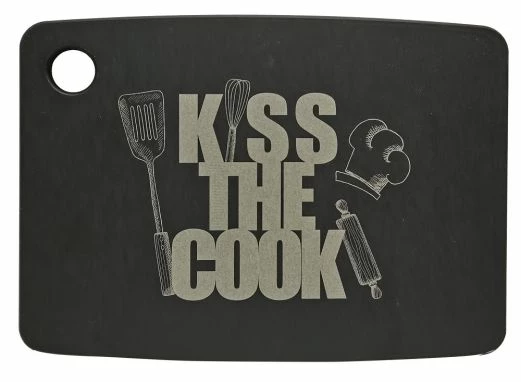 JADE Schneidbrett "Kiss The Cook" Gourmet Kitchen 20,3 Cm X 15 Cm 1 JADE Schneidbrett "Kiss The Cook" Gourmet Kitchen 20,3 Cm X 15 Cm
